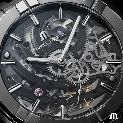 Maurice Lacroix Aikon Gent Manufacture Skeleton Automatic Steel Set AI6028-SS002-030-2