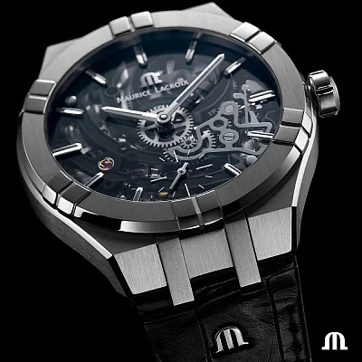 Maurice Lacroix Aikon Gent Manufacture Skeleton Automatic Steel Set AI6028-SS002-030-2