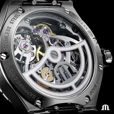 Maurice Lacroix Aikon Gent Manufacture Skeleton Automatic Steel Set AI6028-SS002-030-2