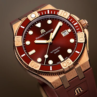 Maurice Lacroix Aikon Gent Venturer Automatic Bronze Ceramic Limited Edition Set AI6058-BRZ6B-530-6