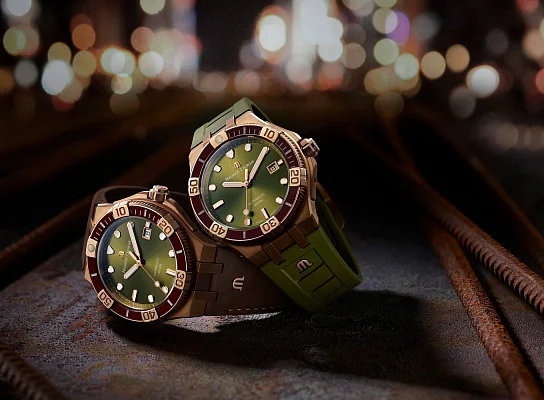 Maurice Lacroix Aikon Gent Venturer Automatic Bronze Ceramic Set Limited Edition AI6058-BRZ01-630-1
