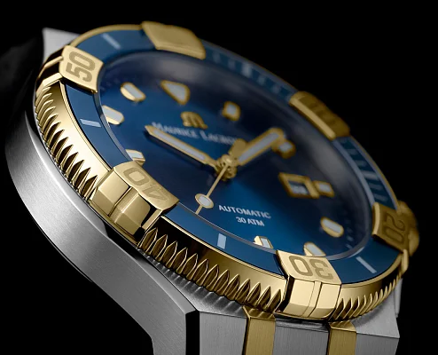 Maurice Lacroix Aikon Gent Venturer Automatic Steel Ceramic Gold Plated AI6058-SY013-430-1