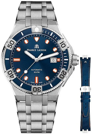 Maurice Lacroix Aikon Gent Venturer Automatic Steel Ceramic Timecode Limited Edtion Set AI6058-SS002-431-1