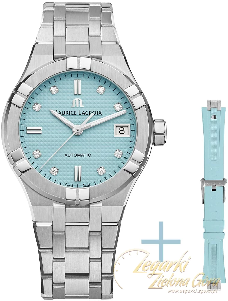 Maurice Lacroix Aikon Limited Edition Automatic Date Orange Dial Silver Steel Strap Watch For Men - AI6008-SS00F-530-1