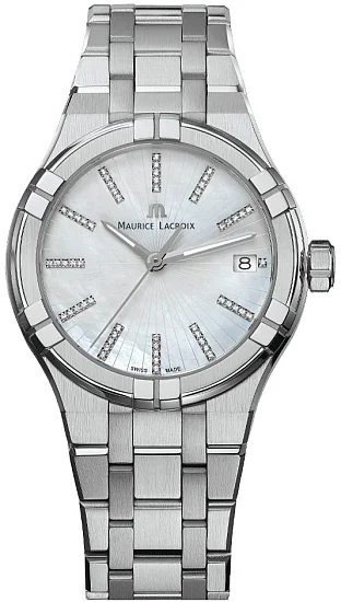 Maurice Lacroix Aikon Lady Date 35mm Quartz Steel Diamonds AI1106-SS002-170-1