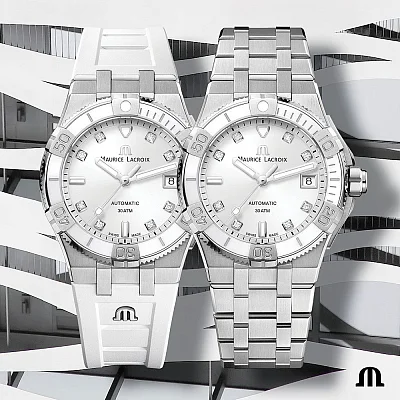Maurice Lacroix Aikon Lady Venturer Automatic Steel Ceramic Set AI6057-SS00F-150-F