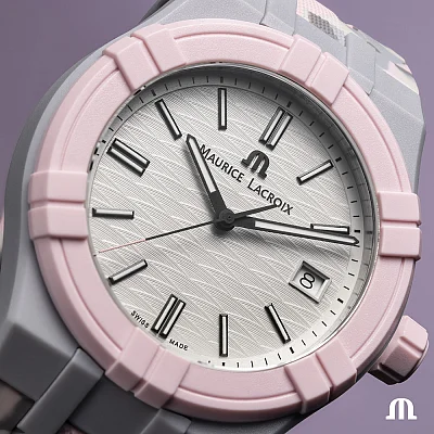 Maurice Lacroix Aikon #TIDE Unisex Date 40mm Camo Pink Limited Edition AI2008-2992Z-000-0