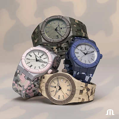 Maurice Lacroix Aikon #TIDE Unisex Date 40mm Camo Sand Limited Edition AI2008-IJJIZ-000-0