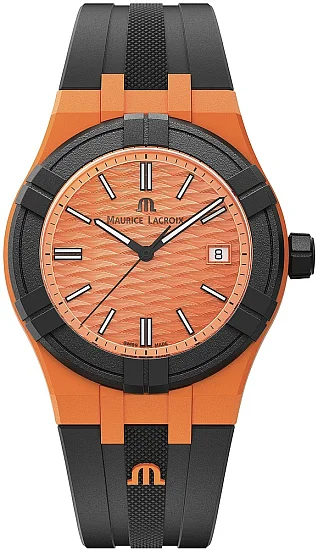Maurice Lacroix Aikon #TIDE Unisex Date 40mm Orange & Black AI2008-50050-300-0
