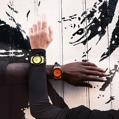 Maurice Lacroix Aikon #TIDE Unisex Date 40mm Orange & Black AI2008-50050-300-0