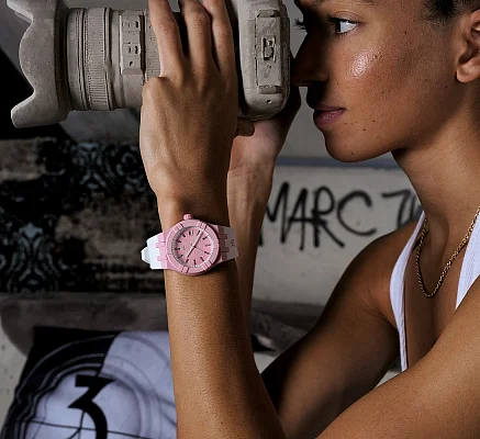 Maurice Lacroix Aikon #TIDE Unisex Date 40mm Pink & White Diamonds AI2008-EEEE1-3A0-0