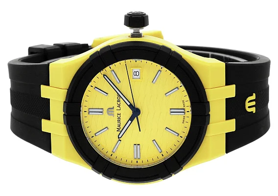 Maurice Lacroix Aikon #TIDE Unisex Date 40mm Yellow & Black AI2008-60060-300-0