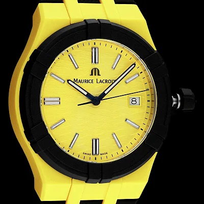 Maurice Lacroix Aikon #TIDE Unisex Date 40mm Yellow & Black AI2008-60060-300-0