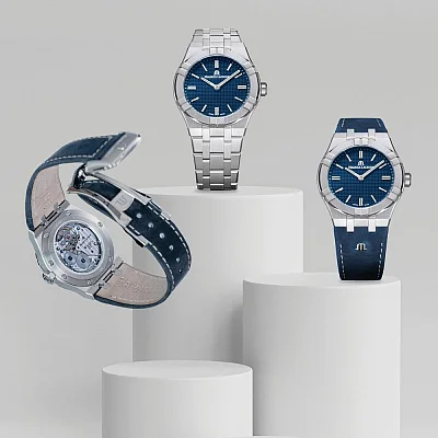 Maurice Lacroix Aikon Unisex 39mm Manual Mechanical Collectors Set AI7007-SS00E-430-C