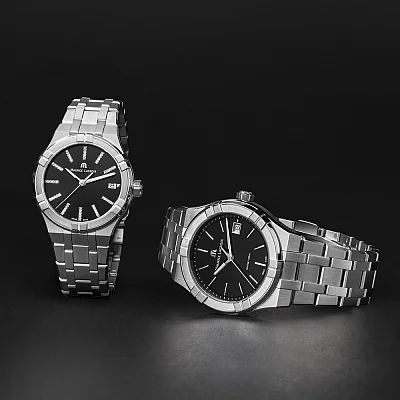 Maurice Lacroix Aikon Unisex Date 40mm Quartz Steel AI1108-SS002-330-1