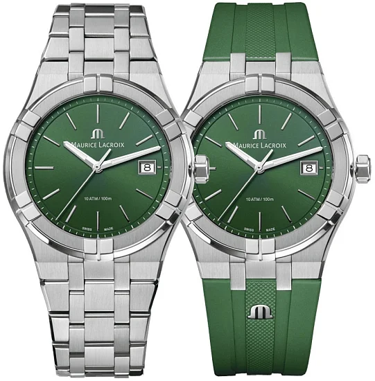 Maurice Lacroix Aikon Unisex Date 40mm Quartz Steel Set AI1108-SS00F-630-D