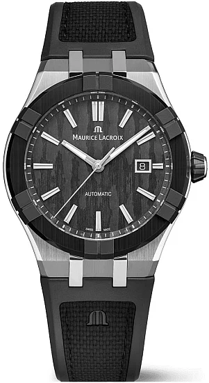 Maurice Lacroix Aikonic Gent Date 43mm Automatic Black Ceramic Bezel AC6008-SSL20-330-2