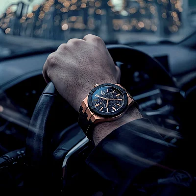 Maurice Lacroix Aikonic Gent Date 43mm Automatic Bronze Case Black Ceramic Bezel Titanium Case Back AC6008-BRL20-730-2