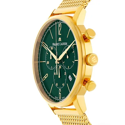 Maurice Lacroix Eliros Gent Chronograph Quartz Steel Mesh Rose Gold PVD EL1098-PVP06-620-1