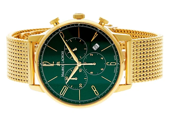 Maurice Lacroix Eliros Gent Chronograph Quartz Steel Mesh Rose Gold PVD EL1098-PVP06-620-1