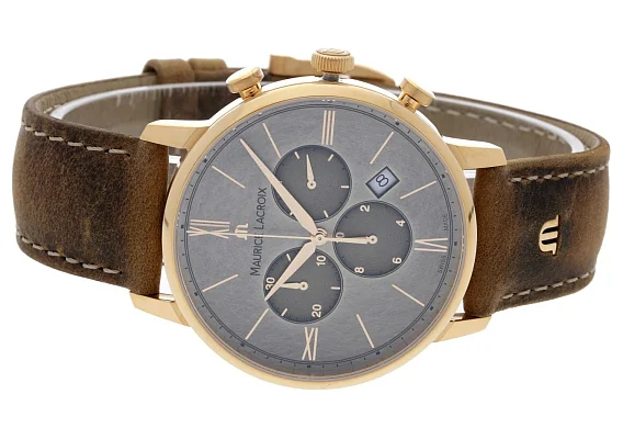 Maurice Lacroix Eliros Gent Chronograph Quartz Steel Rose Gold PVD EL1098-PVP01-210-1