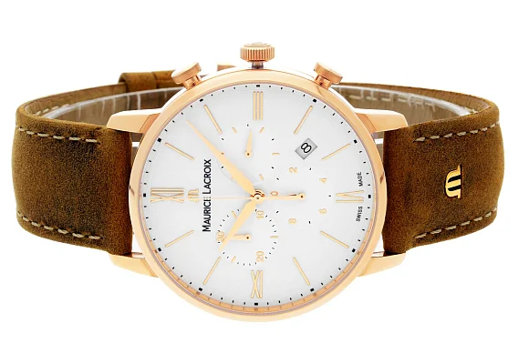 Maurice Lacroix Eliros Gent Chronograph Quartz Steel Rose Gold PVD EL1098-PVP01-113-1