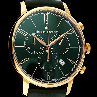 Maurice Lacroix Eliros Gent Chronograph Quartz Steel Rose Gold PVD EL1098-PVP01-620-5