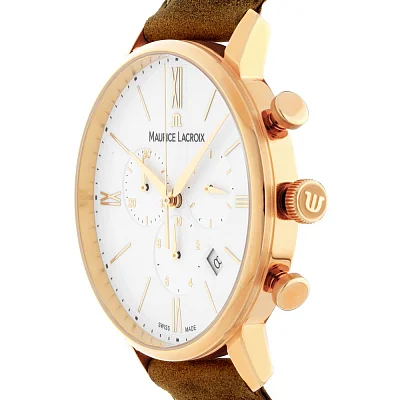 Maurice Lacroix Eliros Gent Chronograph Quartz Steel Rose Gold PVD EL1098-PVP01-113-1