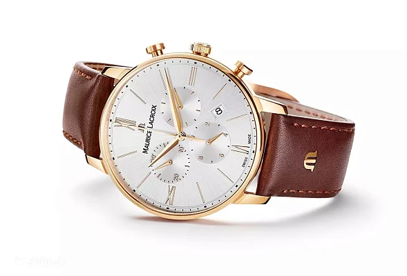 Maurice Lacroix Eliros Gent Chronograph Quartz Steel Rose Gold PVD EL1098-PVP01-111-1