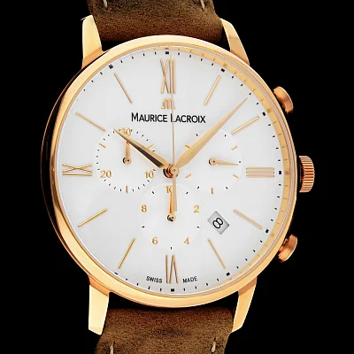 Maurice Lacroix Eliros Gent Chronograph Quartz Steel Rose Gold PVD EL1098-PVP01-113-1