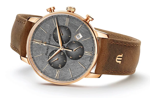 Maurice Lacroix Eliros Gent Chronograph Quartz Steel Rose Gold PVD EL1098-PVP01-210-1