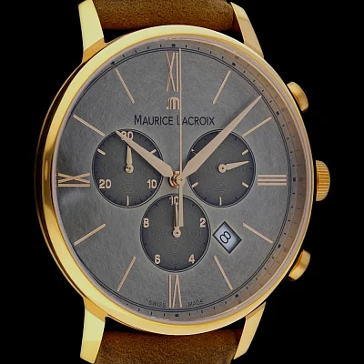 Maurice Lacroix Eliros Gent Chronograph Quartz Steel Rose Gold PVD EL1098-PVP01-210-1