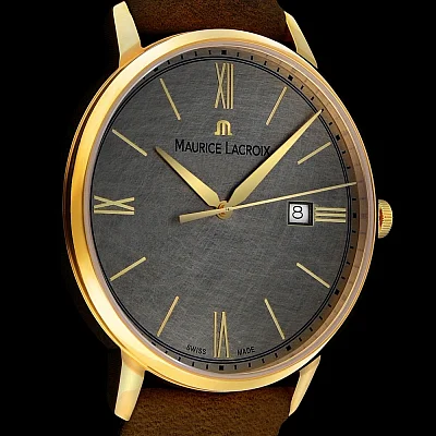 Maurice Lacroix Eliros Gent Date 40mm Quartz Steel Rose Gold PVD EL1118-PVP01-210-1