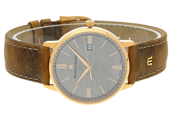 Maurice Lacroix Eliros Gent Date 40mm Quartz Steel Rose Gold PVD EL1118-PVP01-210-1