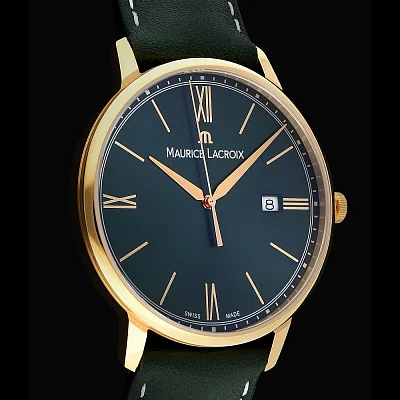 Maurice Lacroix Eliros Gent Date 40mm Quartz Steel Rose Gold PVD EL1118-PVP01-610-1
