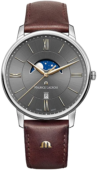 Maurice Lacroix Eliros Gent Date Moonphase 40mm Quartz Steel EL1108-SS001-311-1