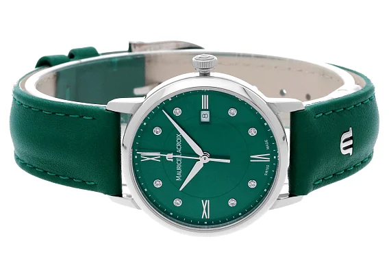 Maurice Lacroix Eliros Lady Date 30mm Quartz Steel Diamonds EL1094-SS001-650-5