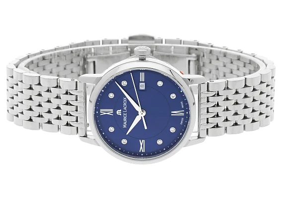 Maurice Lacroix Eliros Lady Date 30mm Quartz Steel Diamonds EL1094-SS002-450-1