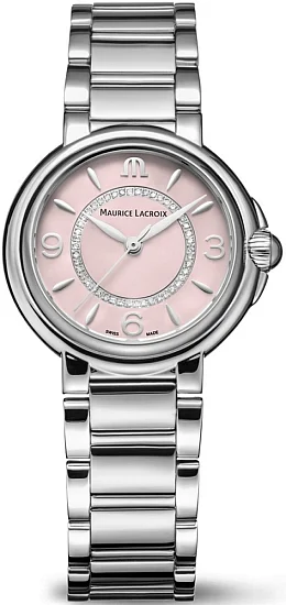 Maurice Lacroix Fiaba Lady Date 32mm Quartz Steel Diamonds Pink FA1104-SS002-F20-1