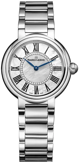 Maurice Lacroix Fiaba Lady Quartz White Pearl Dial Steel Diamonds FA1306-SS002-111-1