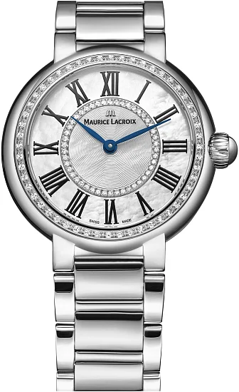 Maurice Lacroix Fiaba Lady Quartz White Peal Dial Steel Diamonds FA1306-SD502-110-1