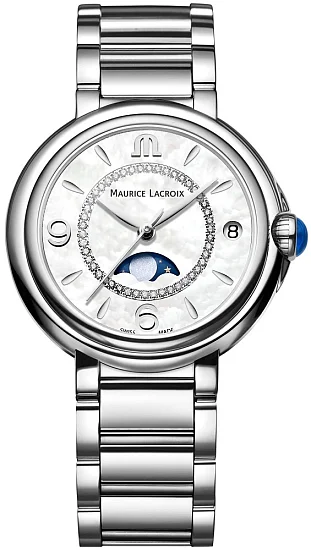 Maurice Lacroix Fiaba Lady Moonphase 32mm Quartz Steel Diamonds MOP FA1084-SS002-170-1