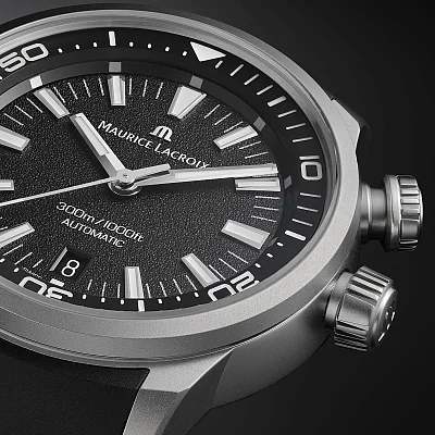 Maurice Lacroix Pontos Diver Gent Automatic Titanium 42mm Limited Edition Set PT6248-TT03L-330-2