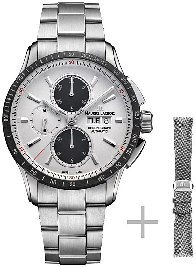 Maurice Lacroix Pontos Gent Chronograph Automatic Steel Ceramic Set PT6038-SSL2H-130-A