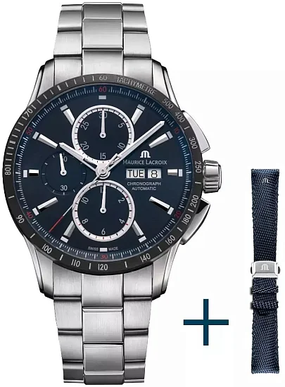 Maurice Lacroix Pontos Gent Chronograph Automatic Steel Ceramic Set PT6038-SSL2H-430-C