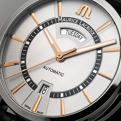 Maurice Lacroix Pontos Gent Day-Date Automatic Steel PT6358-SS002-230-1