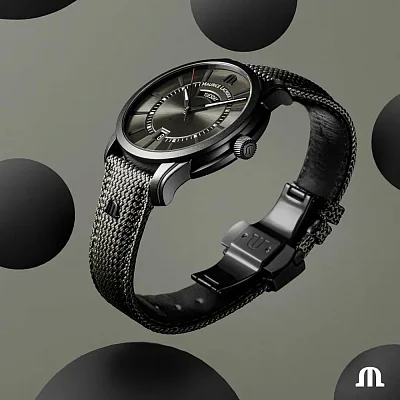 Maurice Lacroix Pontos Gent Day-Date Automatic Steel Black DLC Limited Edition PT6358-DLB04-630-5