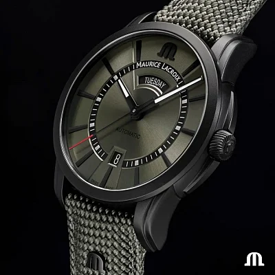 Maurice Lacroix Pontos Gent Day-Date Automatic Steel Black DLC Limited Edition PT6358-DLB04-630-5