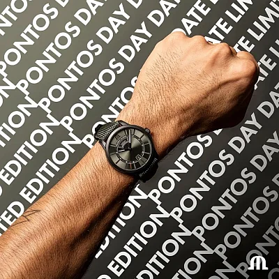 Maurice Lacroix Pontos Gent Day-Date Automatic Steel Black DLC Limited Edition PT6358-DLB04-630-5