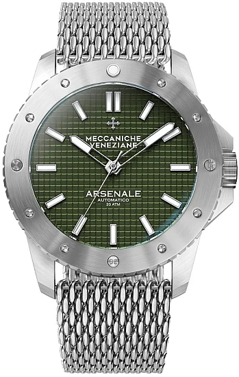 Venezianico Arsenale Automatico Adriatico Green Mesh 1303011A